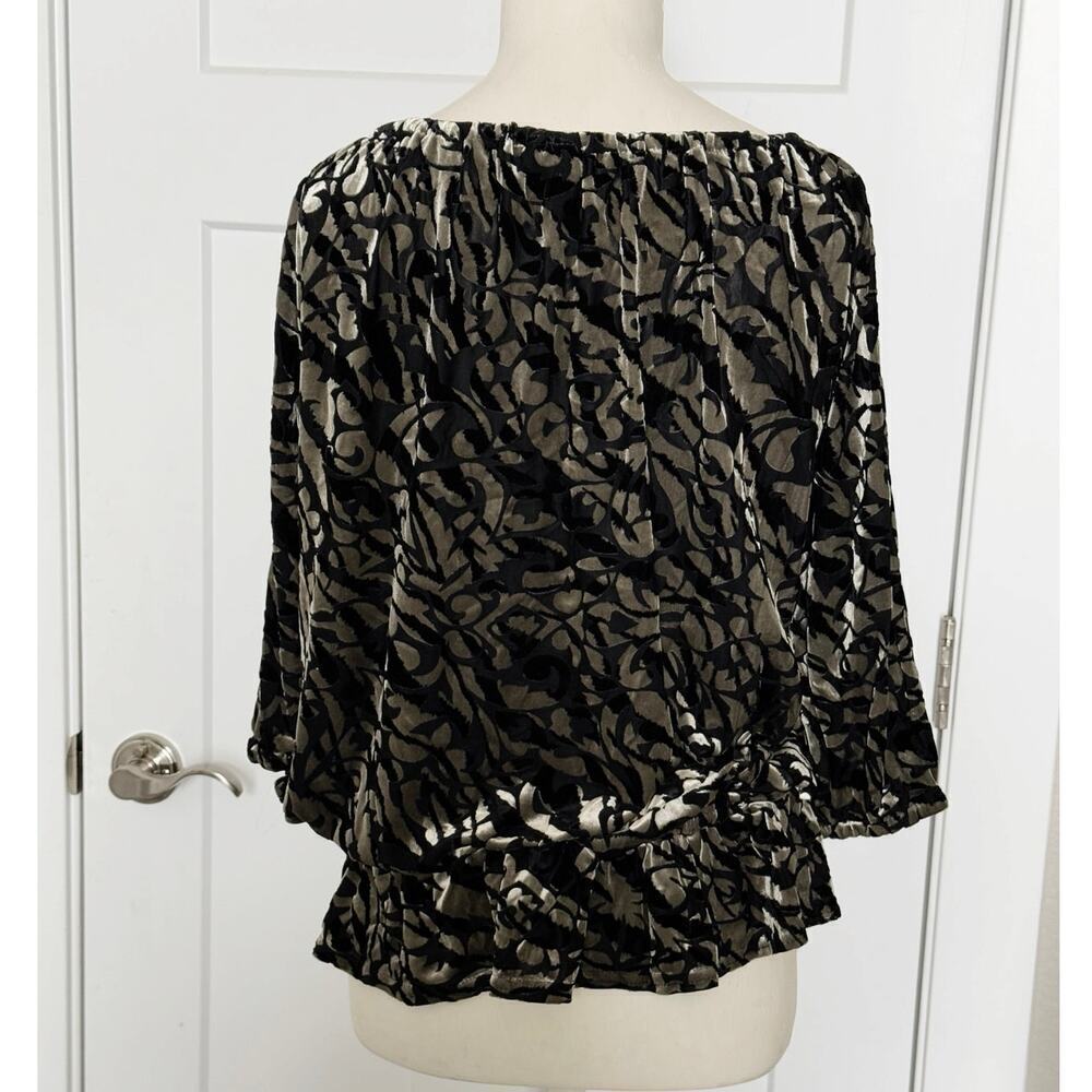 Sno Skins Top Stretch Velvet Womens Small Gold/Black - Picture 4 of 5